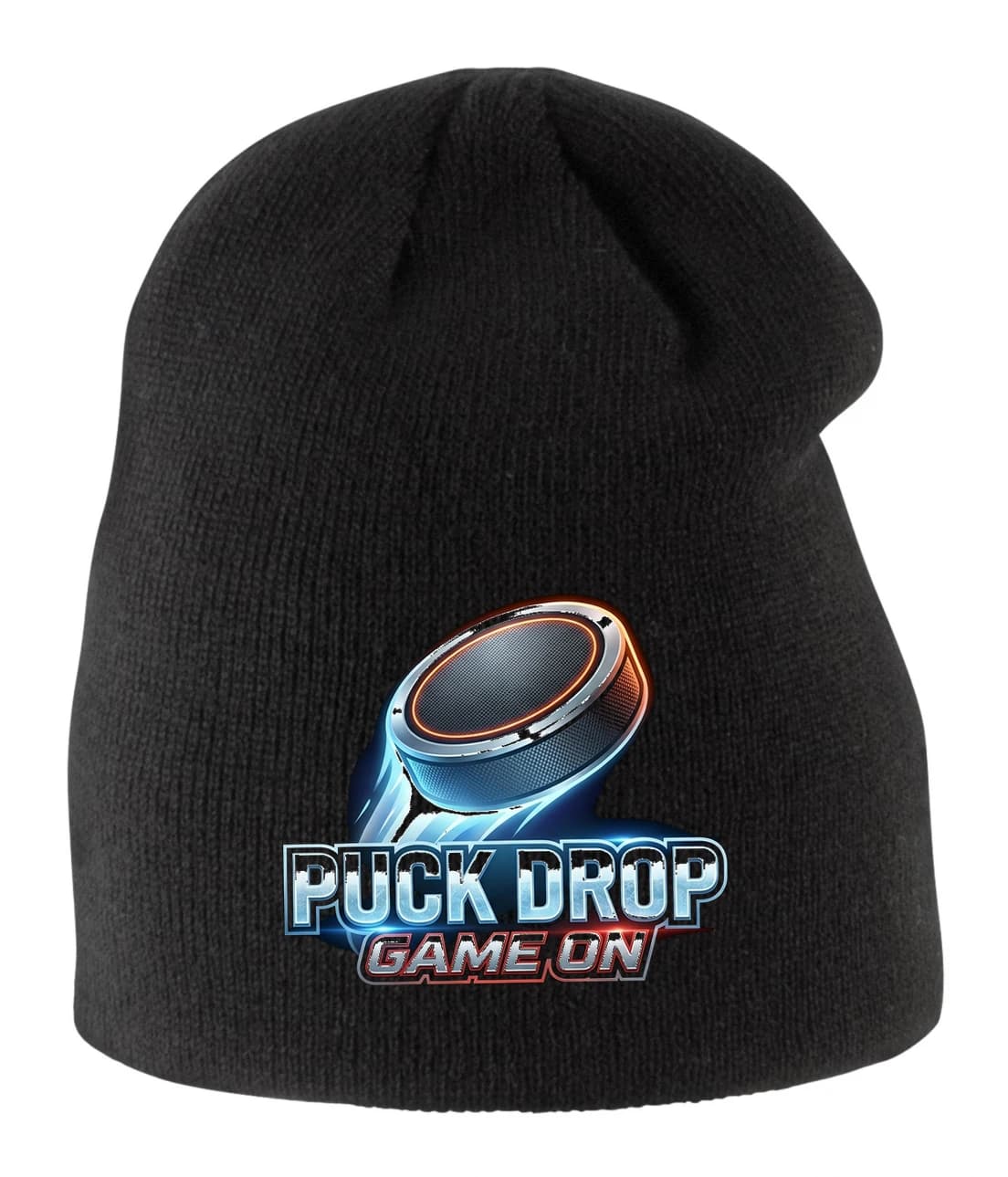 Detská zimná čiapka Hokejový puk v plnej sile Puck Drop Game On