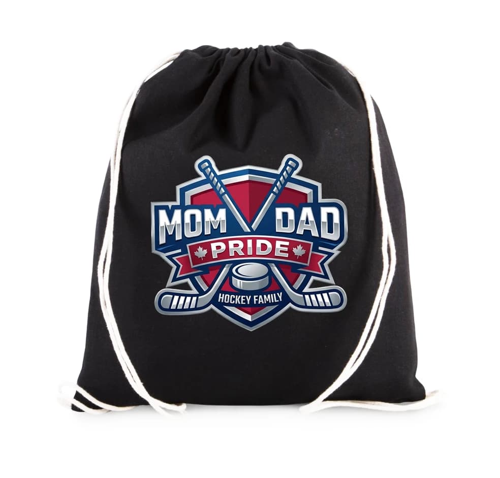 Vak na chrbát Hrdá hokejová rodina Mom Dad Pride