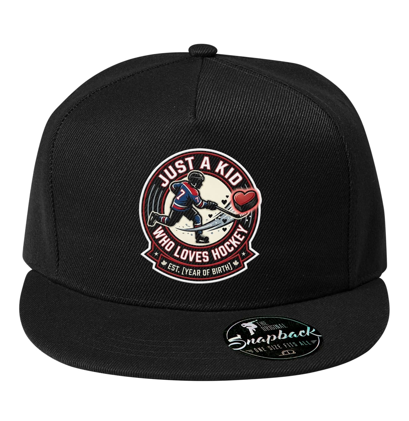 Šiltovka snapback Hokejové srdce Malý hráč, ktorý miluje puk