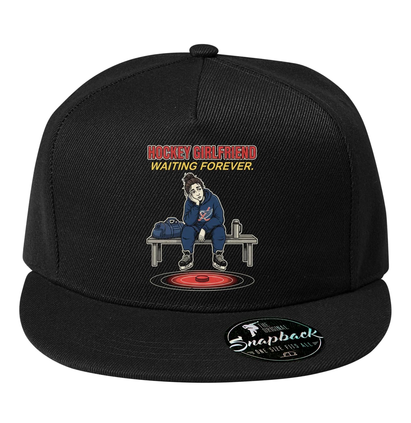 Šiltovka snapback Hokejová priateľka čaká večne pri striedačke