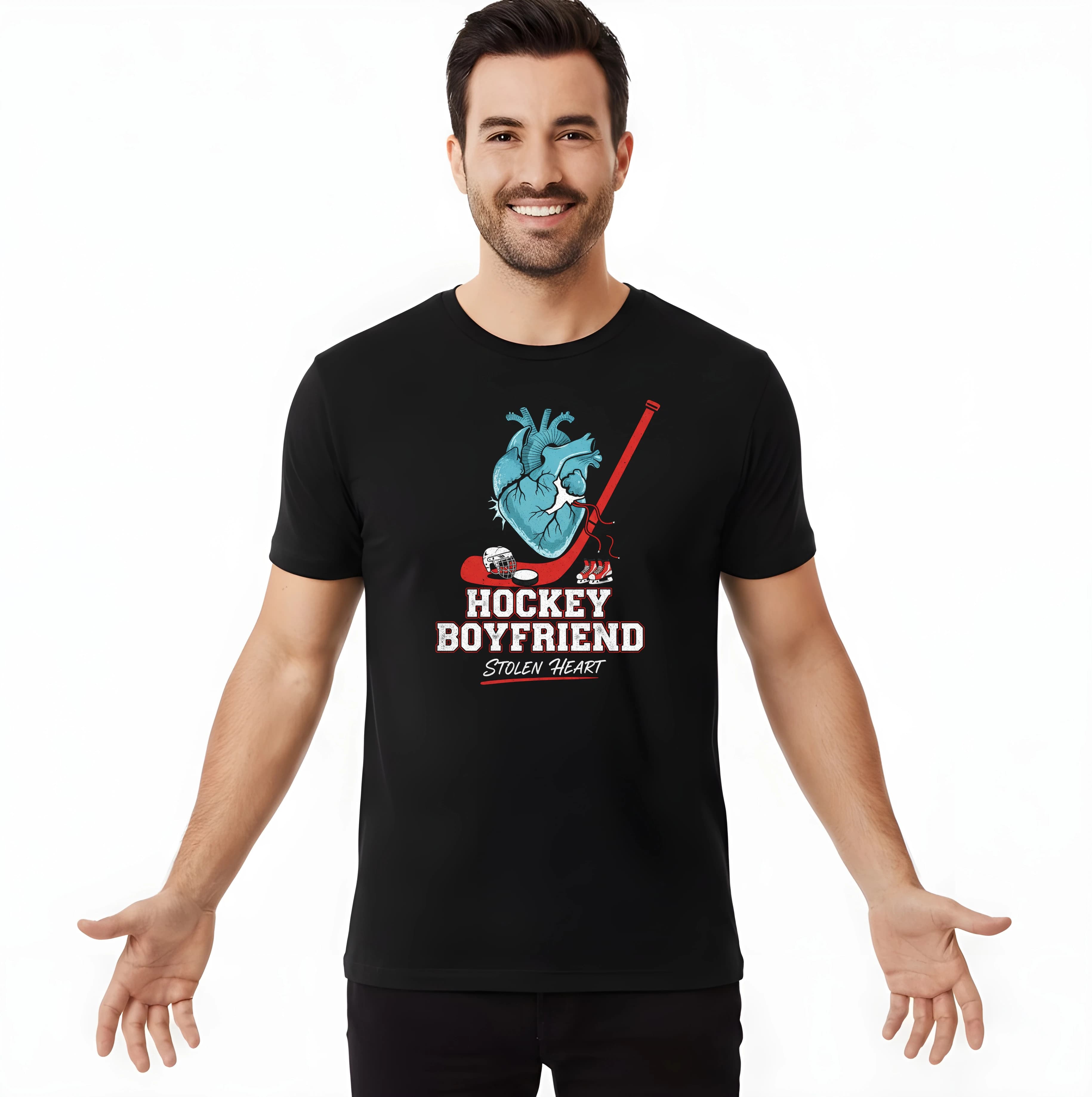 Pánske tričko Hockey Boyfriend Ukradol ti srdce na ľade