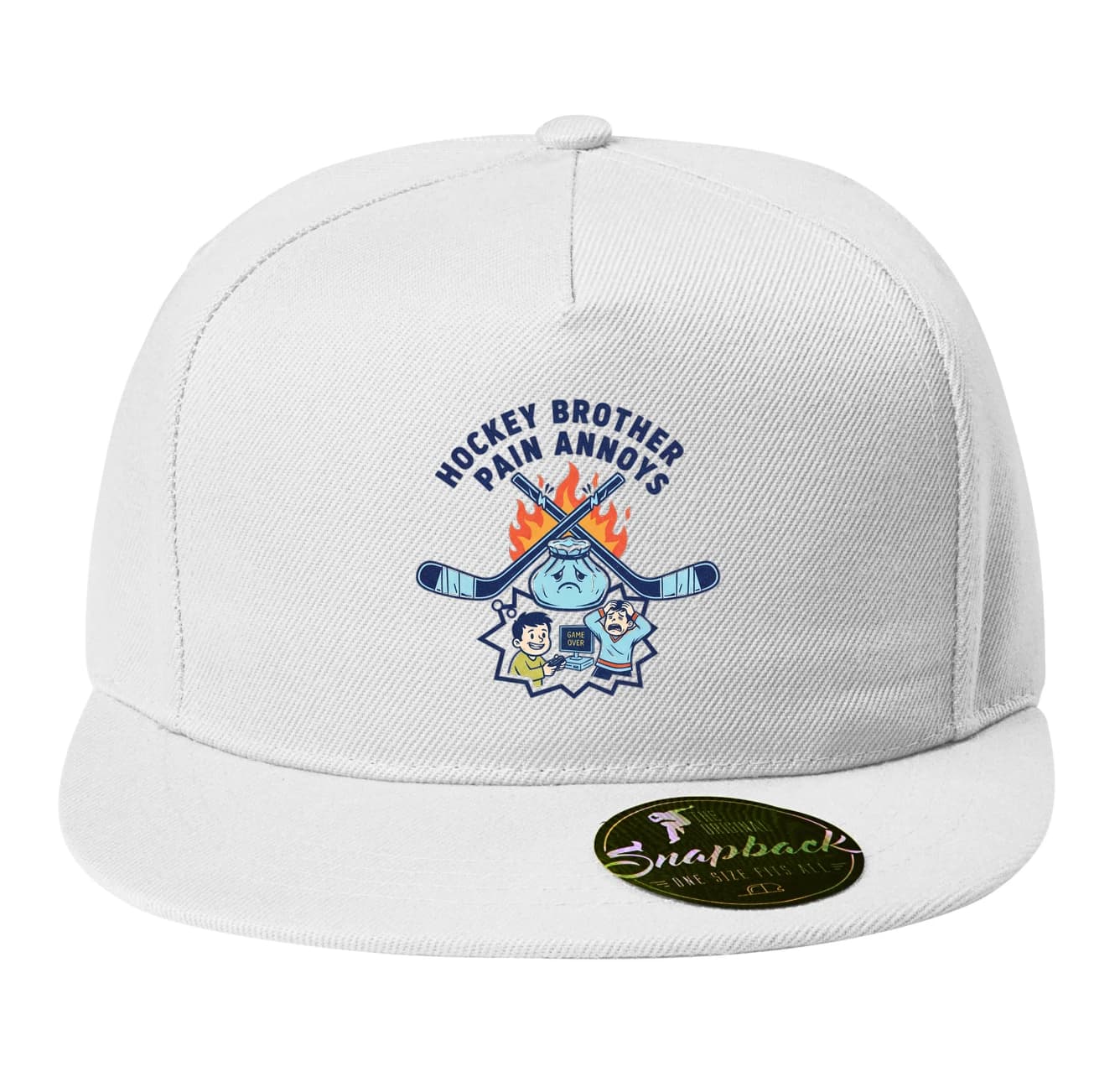 Šiltovka snapback Hokejový brat Bolesť, plamene a Game Over