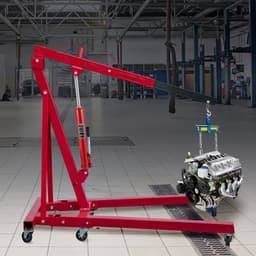 Hydraulický dlhý zdvihák, nosnosť 3 tony/6600 libier, s jednopiestovým čerpadlom a vidlicovou základňou, manuálny zdvihák s rukoväťou, pre garážové/dielenské žeriavy, zdvihák motora, červený - miniatúra 1