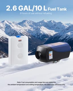 Prenosný naftový ohrievač vzduchu 8KW DC 12V/24V 10 l veľká nádrž - miniatúra 6