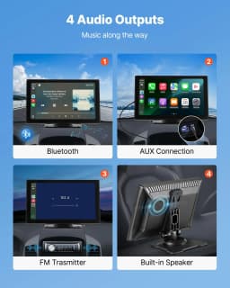 Autorádio s CarPlay dotykovou obrazovkou 9 palcov Apple Android Auto cúvacia kamera - miniatúra 9