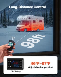 Prenosný naftový ohrievač vzduchu 8KW DC 12V/24V 10 l veľká nádrž - miniatúra 9
