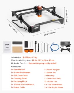Laserový gravírovací stroj 10W stlačená bodová ochrana očí - miniatúra 11