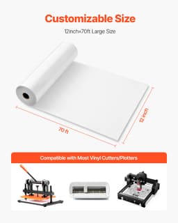 Teplonosná vinylová fólia HTV nažehľovacia na vinylovú rolku 304,8 x 21336 mm lesklá biela - miniatúra 10