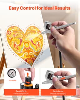 Sada airbrush pištole Sada airbrush pištole Vzduchový kompresor 1/6 HP 3 airbrush pištole 3 trysky na lakovanie - miniatúra 8