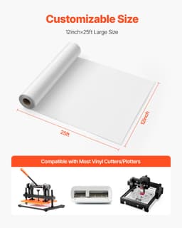 Teplonosná vinylová fólia HTV nažehľovacia na vinylovú rolku 304,8 x 7260 mm, lesklá biela - miniatúra 10