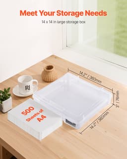 Úložný priestor na scrapbookový papier, 4 kusy, stohovateľné plastové krabice na spoločenské hry, priehľadné puzdro - miniatúra 6