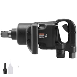 Pneumatický rázový uťahovák 2,5 cm, spätný krútiaci moment až 3 698,45 N·m, ľahká pneumatická rázová pištoľ 2,5 cm s 2 rukoväťami pre náročné opravy a údržbu - miniatúra 2