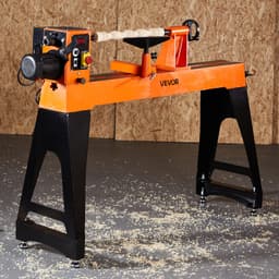 Sústruh na drevo s výkonom 1,5 HP/1100 W, vertikálny sústruh na drevo s pracovným stolom, rozmermi 406 x 1020 mm, variabilnou rýchlosťou 0 – 3200 ot./min., ideálny na spracovanie stredných až veľkých projektov, ako sú nohy stola a vázy. - miniatúra 1