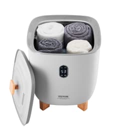 Vedro na ohrievač uterákov, 25l vyhrievaný ohrievač uterákov s LED displejom, veľké ohrievače prikrývok do kúpeľne, časovač a nastavenie teploty 20/40/60/90 minút, pre SPA, domácnosť, na kuchynskú linku, na podlahu, sivý - miniatúra 4