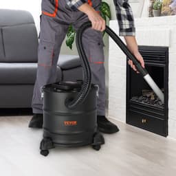 Vysávač popola, 20 l s výkonným saním 1200 W, zberač popola s flexibilnou hadicou 1,2 m a kolieskami, pre krby, peletové kachle, kachle na drevo, pec na polená, grily, pece na pizzu, ohniská - miniatúra 1