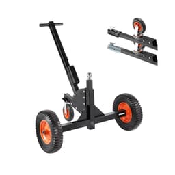 Prenosný ťažný vozík na príves, nosnosť 726 kg, 2 v 1 s guľou 2 palce, 40 cm pneumatikami a univerzálnym kolesom, prenosný ťažný vozík na presun automobilu alebo karavanu - miniatúra 2