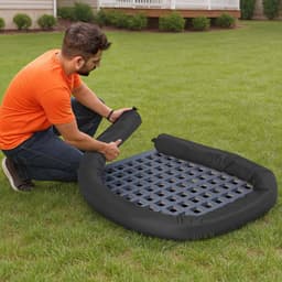Filtračné ponožky na sedimenty, 4 ks ponožiek na kontrolu erózie s priemerom 127 mm x 3048 mm D, krytie, polypropylénová výplň, flexibilné a účinné ponožky na oplotenie proti bahnu na manažment dažďovej vody, ochrana odvodnenia - miniatúra 1