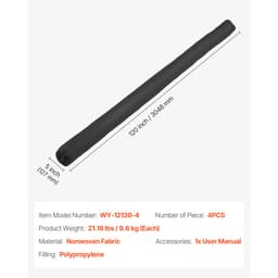 Filtračné ponožky na sedimenty, 4 ks ponožiek na kontrolu erózie s priemerom 127 mm x 3048 mm D, krytie, polypropylénová výplň, flexibilné a účinné ponožky na oplotenie proti bahnu na manažment dažďovej vody, ochrana odvodnenia - miniatúra 11