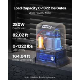 Automatický otvárač brán, 280W elektrický otvárač posuvných brán pre brány do 25 m 816 kg, nylonový motor na rolovacie brány s ozubeným hrebeňom s infračerveným senzorom a 2 diaľkovými ovládačmi, systém otvárania príjazdových brán - miniatúra 6
