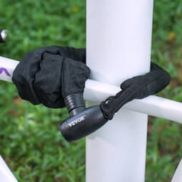 Reťazový zámok na bicykel, 3,94 stopy kombinovaný reťazový zámok na bicykel so 4 kľúčmi, odolný proti krádeži s vysokou bezpečnosťou, ideálny pre bicykel, motocykel, skúter, bicykel, dvere, plot alebo bránu, 8 mm - miniatúra 1