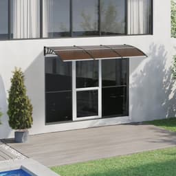Markíza na okná a dvere 40" x 120", UPF 50+ polykarbonátová vstupná dvere, vonkajšia markíza na okná, previsová markíza na predné dvere, slnečná roleta, ochrana pred UV žiarením, dažďom a snehom, dutá doska - miniatúra 1