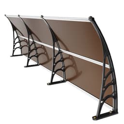 Markíza na okná a dvere 40" x 120", UPF 50+ polykarbonátová vstupná dvere, vonkajšia markíza na okná, previsová markíza na predné dvere, slnečná roleta, ochrana pred UV žiarením, dažďom a snehom, dutá doska - miniatúra 5