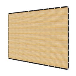 90% látková slnečná clona, 12 x 20 stôp (3,6 x 6 m) na pergolu s očkami z nehrdzavejúcej ocele, slnečná clona na ochranu súkromia s HDPE materiálom s hustotou 160 g/m², na vonkajšie použitie, terasu, záhradu a dvor (béžová) - miniatúra 3