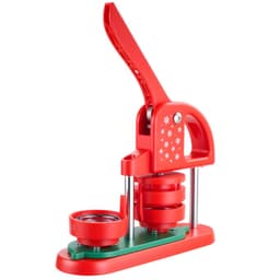 Stroj na výrobu gombíkov, 58 mm, plastový stroj na výrobu odznakov so 100 dielmi na gombíky, kruhový rezač a imbusové kľúče, zosilnená ergonomická rukoväť, na výrobu odznakov svojpomocne, personalizovaných odznakov a kľúčeniek, červený - miniatúra 3