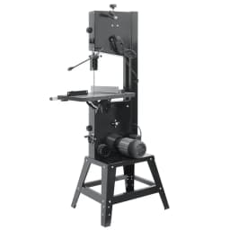Pásová píla, 340 mm / 13,39 palca, stolová pásová píla so stojanom, 440 – 846 ot./min. s plynulou reguláciou otáčok, 1100 W 1,5 HP, 220 V, optimalizované pracovné svetlo a pokosový merač, na opracovanie dreva, hliníka, dreva, kovu, medi - miniatúra 3