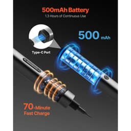 Sada elektrických presných skrutkovačov, 52 magnetických bitov, mini elektrický skrutkovač s magnetickým úložným boxom, oceľové bity S2, LED svetlo, nabíjanie cez konektor typu C, na opravu telefónov, notebookov a elektroniky - miniatúra 7