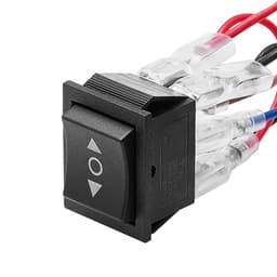 Kolískový prepínač, 6-pinový momentový DPDT kolískový prepínač, 3-polohový (ZAP)-VYP-(ZAP) prepínač polarity AC 250V/16A 125V/20A pre domáce spotrebiče pre autá, lode - miniatúra 2