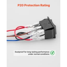 Kolískový prepínač, 6-pinový momentový DPDT kolískový prepínač, 3-polohový (ZAP)-VYP-(ZAP) prepínač polarity AC 250V/16A 125V/20A pre domáce spotrebiče pre autá, lode - miniatúra 10