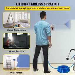 Sada bezvzduchovej hadice na striekanie farieb 15,24 m, otočný kĺb 6,4 mm, tlak 3600 psi s tryskou 517 - miniatúra 12