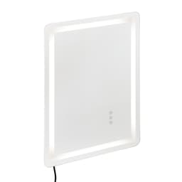 LED kúpeľňové zrkadlo, 50 x 70 cm LED kúpeľňové zrkadlo s predným a podsvietením, pamäťové zrkadlo s úpravou proti zahmlievaniu a svetlami, plynule stmievateľné zrkadlo do kúpeľne s 3 farbami, nástenné - miniatúra 12