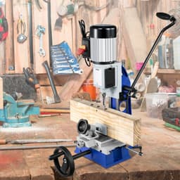 Dlabačka na drevo, 373 W (1/2 HP) 1400 ot./min. Powermatic, s pohyblivým pracovným stolom, stolová dlabačka, na vytváranie okrúhlych, štvorcových alebo špeciálnych štvorcových otvorov v dreve - miniatúra 1
