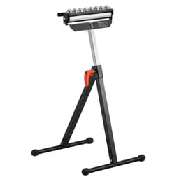Valčekový stojan, nosnosť 136 kg (300 lb), nastaviteľná výška 68 – 108 cm (26,8 – 42,5 palca), skladací, odolný s leštenou viacsmerovou valčekovou hlavou 29,2 cm (11,5 palca), pre predĺženie výstupného otvoru stolovej píly na obrábanie dreva - miniatúra 2
