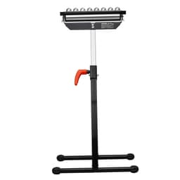 Valčekový stojan, nosnosť 136 kg (300 lb), nastaviteľná výška 68 – 108 cm (26,8 – 42,5 palca), skladací, odolný s leštenou viacsmerovou valčekovou hlavou 29,2 cm (11,5 palca), pre predĺženie výstupného otvoru stolovej píly na obrábanie dreva - miniatúra 3