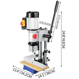 Stolová dlabačka 1/2 HP 1400 ot./min. Stolová vŕtačka s hmotnosťou 60 libier, stolová dlabačka s skľučovadlom 13 mm na vnútorné brúsenie, vŕtanie a rezanie drevených dlabov. - miniatúra 1