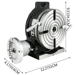 Otočný stôl 20,3 cm vertikálny a horizontálny otočný stôl, 20,3 cm horizontálny vertikálny HV8 Precision 3MT frézka vŕtačka Vernier odčítanie frézovanie vŕtanie vyvrtávanie pre frézku - miniatúra 1