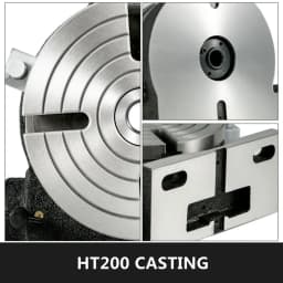 Otočný stôl 20,3 cm vertikálny a horizontálny otočný stôl, 20,3 cm horizontálny vertikálny HV8 Precision 3MT frézka vŕtačka Vernier odčítanie frézovanie vŕtanie vyvrtávanie pre frézku - miniatúra 7