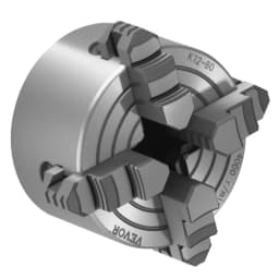 4-čeľusťové skľučovadlo sústruhu, 80 mm (3 palce), 4-čeľusťové skľučovadlo, upínací rozsah 5 – 80 mm (0,1 – 3,15 palca) s upevňovacími skrutkami s T-kľúčom, otočné čeľuste, materiál HT300, vnútorné a vonkajšie pre sústruh na drevo a kov - miniatúra 4