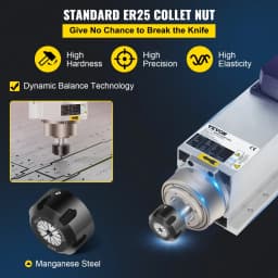 4KW 2220V vzduchom chladený vretenový motor ER25 CNC vzduchom chladený vretenový motor pre CNC gravírovaciu frézku - miniatúra 7