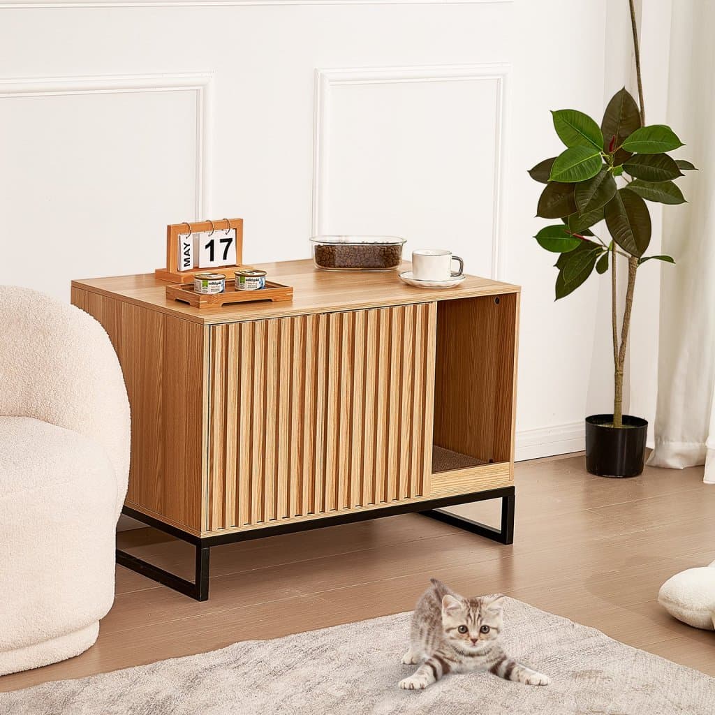 Skrytý nábytok do mačacej toalety, rozmery 84 cm dĺžka x 51 cm šírka x 56 cm výška.