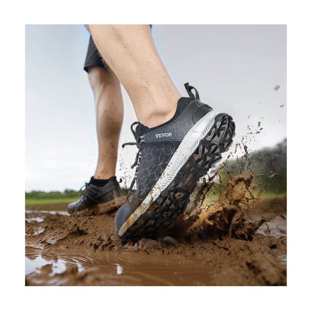 Pánske športové topánky s oceľovou špičkou, veľkosť US 10, čierne športové tenisky