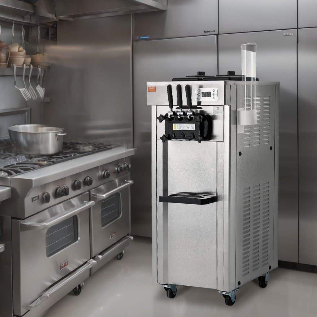 Stroj na mäkkú zmrzlinu pre komerčné použitie, kapacita 21-31 l/h, 3 príchute