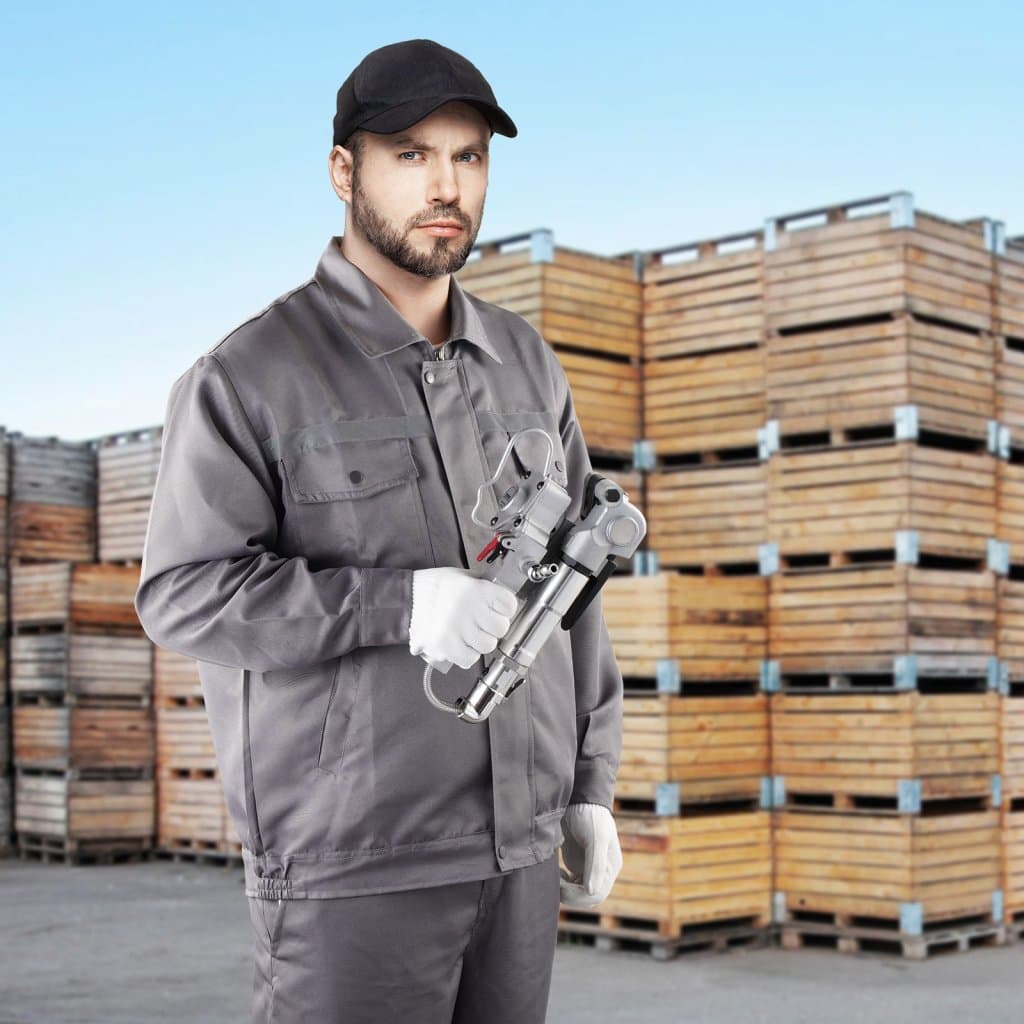 Pneumatický páskovač Ručný páskovač na PET pásky s priemerom 3/4"-1"