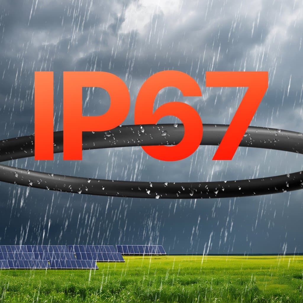 Predlžovací kábel pre solárne panely 30,48 m/100 stôp, vodotesný, 6 mm²/10 AWG, čierny