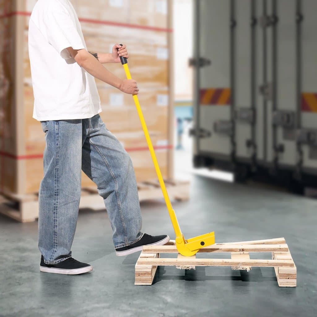 Lámač paliet, rukoväť 41 palcov, nosnosť 2000 libier, uhlíková oceľ Q235, odolný nástroj na demoláciu terás, nástroj na demoláciu drevených paliet, páčidlo pre efektívne a jednoduché odstránenie terás