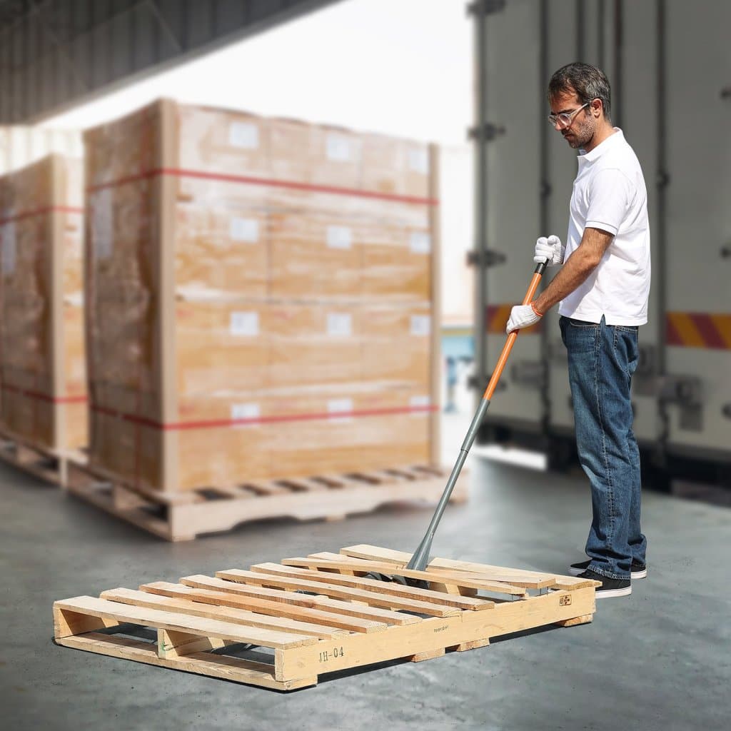 Lámač paliet, rukoväť 50 palcov, nosnosť 2000 libier, uhlíková oceľ Q235, odolný nástroj na demoláciu terás, nástroj na demoláciu drevených paliet, páčidlo pre efektívne a jednoduché odstránenie terás