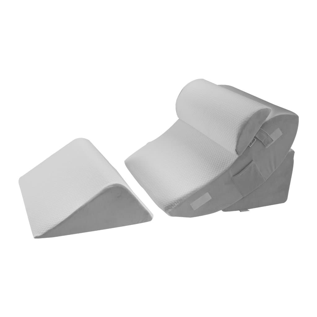 Ortopedický klinový vankúš 4 ks, nastaviteľný na spanie s gastroezofageálnym refluxom, zadnou časťou nôh, krkom